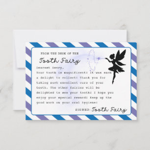 Tandenfee Custom Note Printable Kaart