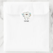 Tandenfee Funny Tooth Pun Ronde Sticker (Tas)