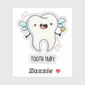 Tandenfee Funny Tooth Pun Sticker (Vel)