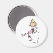 Tandenfee zit op een tandenmagneet magneet (Voorkant / Achterkant)