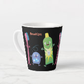 Tandenpasta tandpasta voor tandheelkundig gebruik  latte mok (Linkerhoek)