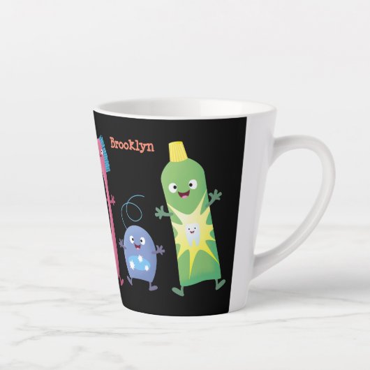 Tandenpasta tandpasta voor tandheelkundig gebruik  latte mok (Rechts)