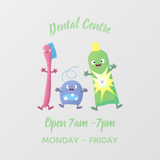 Tandenpasta tandpasta voor tandheelkundig gebruik raamsticker (Vel)