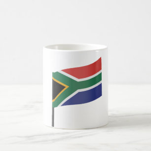 Tandenstoker met de vlag van Zuid-Afrika Koffiemok