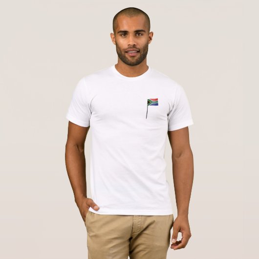 Tandenstoker met de vlag van Zuid-Afrika T-shirt (Voorkant volledig)