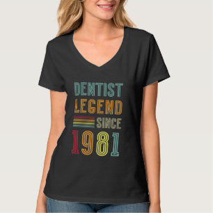 Tandheelkunde Legende 1981 44 Jaar Dokter 44e Verj T-shirt