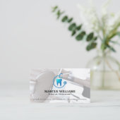 tandheelkunde | Tand en stethoscoop Visitekaartje (Staand voorkant)