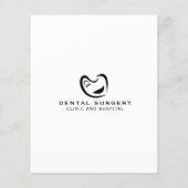 Tandheelkunde, zwart-wit, tandheelkunde, tandheelk flyer (Achterkant)