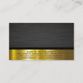 Tandheelkundig gereedschap | Goud Donker Metallic Visitekaartje (Achterkant)