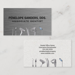 tandheelkundig gereedschap   Metaal Visitekaartje