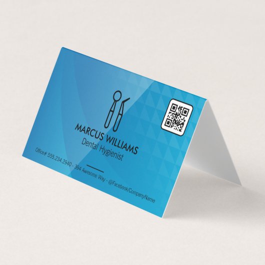 tandheelkundig gereedschap | QR-code Visitekaartjes (Voorkant)