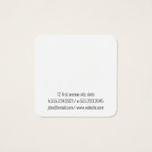 tandheelkundig gereedschap vierkante visitekaartjes (Achterkant)