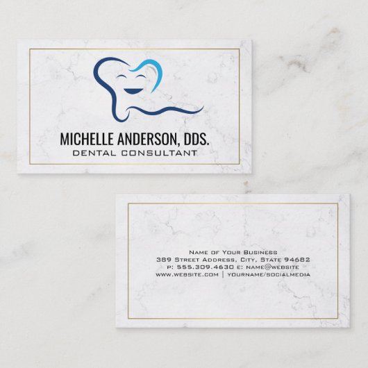 Tandheelkundig Logo | Tand Visitekaartje (Voorkant / Achterkant)