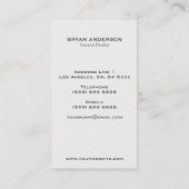 Tandheelkundig Visitekaartje (Achterkant)