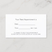 Tandheelkundige afspraak schone tand blauw water t afsprakenkaartje (Achterkant)