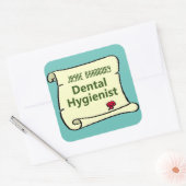 tandheelkundige apotheker vierkante sticker (Envelop)