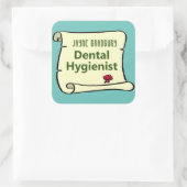 tandheelkundige apotheker vierkante sticker (Tas)