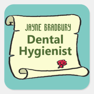 tandheelkundige apotheker vierkante sticker