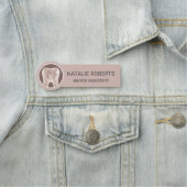 Tandheelkundige assistent Blush Roos Gouden Tand T Naamplaatje (In situ)