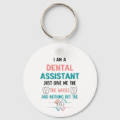 TANDHEELKUNDIGE ASSISTENT Grappig De hele tand Sleutelhanger (Achterkant)