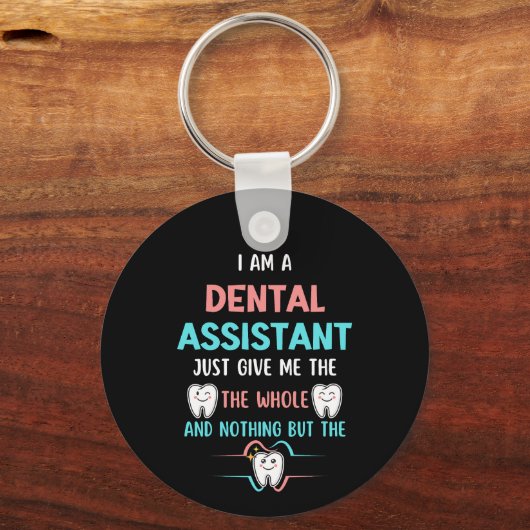 TANDHEELKUNDIGE ASSISTENT Grappig De hele tand Sleutelhanger (Voorkant)