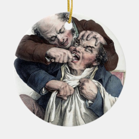  tandheelkundige extractie keramisch ornament (Voorkant)