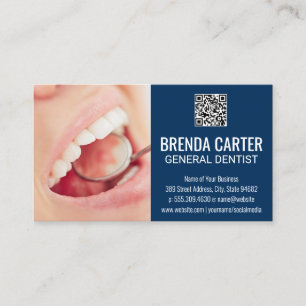 Tandheelkundige gebitsreiniging QR-scan code Visitekaartje
