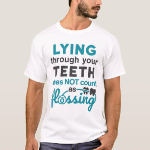 Tandheelkundige hygiëne door middel van tanden t-shirt