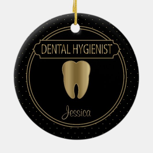 tandheelkundige 🦷 Hygienist Keramisch Ornament (Achterkant)