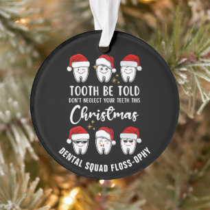 Tandheelkundige kersttand WORDEN VERTELD Floss-oph Ornament