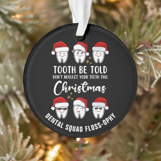 Tandheelkundige kersttand WORDEN VERTELD Floss-oph Ornament (Boom)