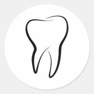 Tandheelkundige kliniek medische grafiek ronde sticker