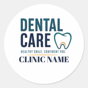 Tandheelkundige Kliniek Ontwerp Ronde Sticker