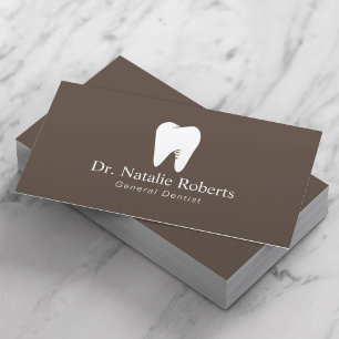 Tandheelkundige Logo Plain Brown Dentist Afsprakenkaartje