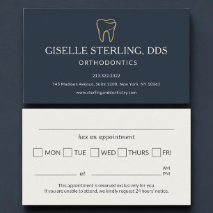 Tandheelkundige orthodontie afspraak herinnering afsprakenkaartje