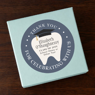 Tandheelkundige School Tand Diplomering Bedankt Ronde Sticker