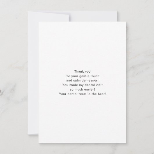 Tandheelkundige Tand Medische Grafische Tandheelku Bedankkaart (Achterkant)