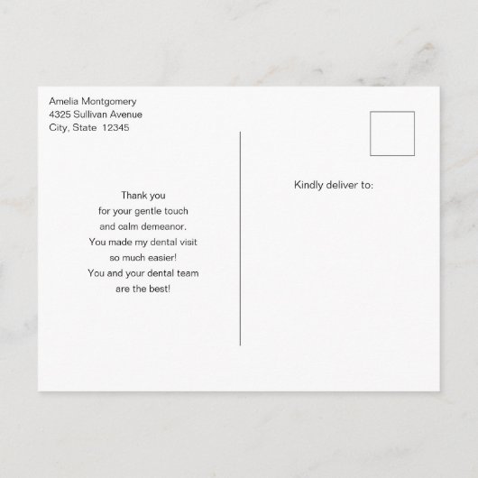 Tandheelkundige Tand Medische Grafische Tandheelku Briefkaart (Achterkant)