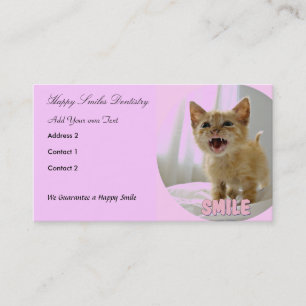 Tandheelkundige tandarts Hygienist visitekaartje