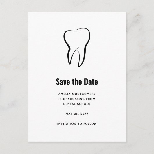 Tandheelkundige tandheelkunde Bewaar de datum Aankondigingskaart (Voorkant)