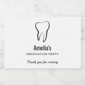 Tandheelkundige tandheelkunde kliniek medisch Afst Sparkling Wijnetiket (Enkel label)