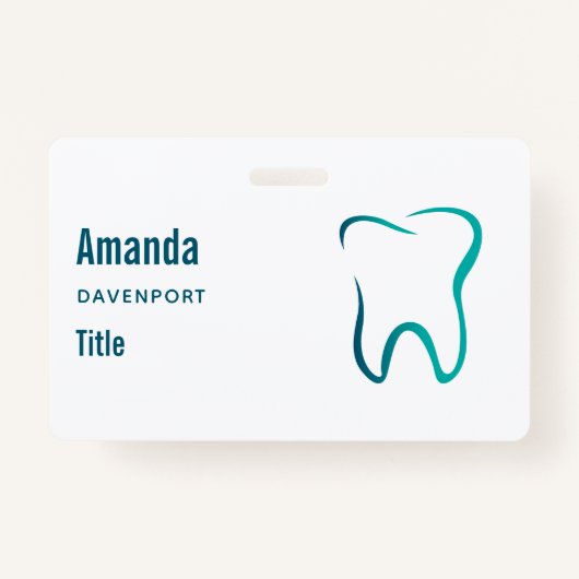 Tandheelkundige tandheelkunde medisch Afbeelding Badge (Achterkant)