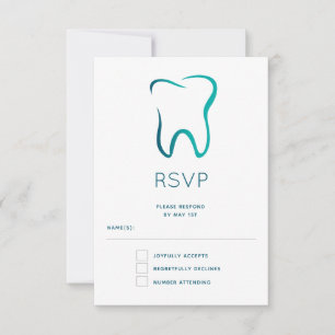 Tandheelkundige tandheelkunde medisch Afbeelding RSVP Kaartje