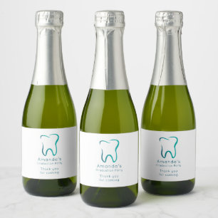 Tandheelkundige Tandheelkunde Medische Graduation Sparkling Wijnetiket