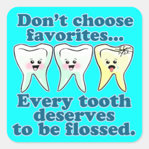 tandheelkundige tandheelkunde vierkante sticker