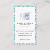 Tandheelkundige tandheelkundige waterverf visitekaartje (Achterkant)