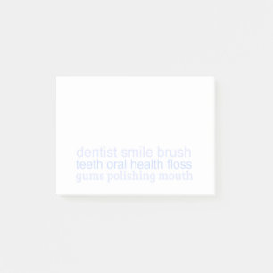 Tandheelkundige woorden pastel post-it® notes