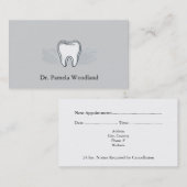 Tandheelkundige zorg Tand Motief Afspraakkaart Afsprakenkaartje (Voorkant / Achterkant)