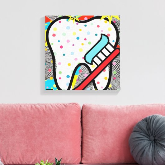 tandheelkundigen canvas afdruk (Insitu (Woonkamer))