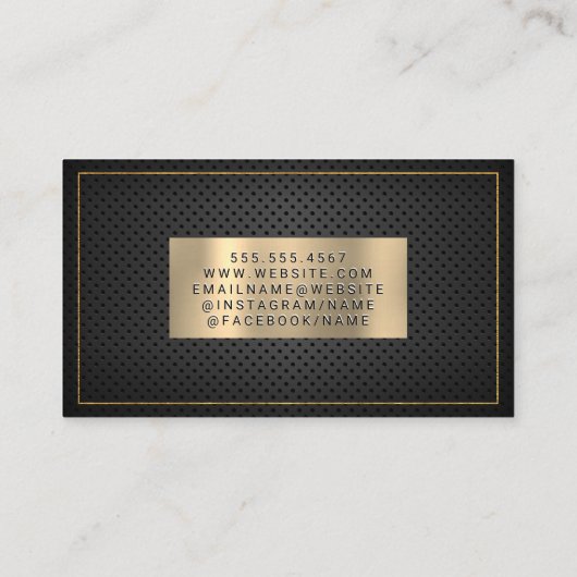 Tandherstel Logo | Geperforeerde Mesh Visitekaart Visitekaartje (Achterkant)